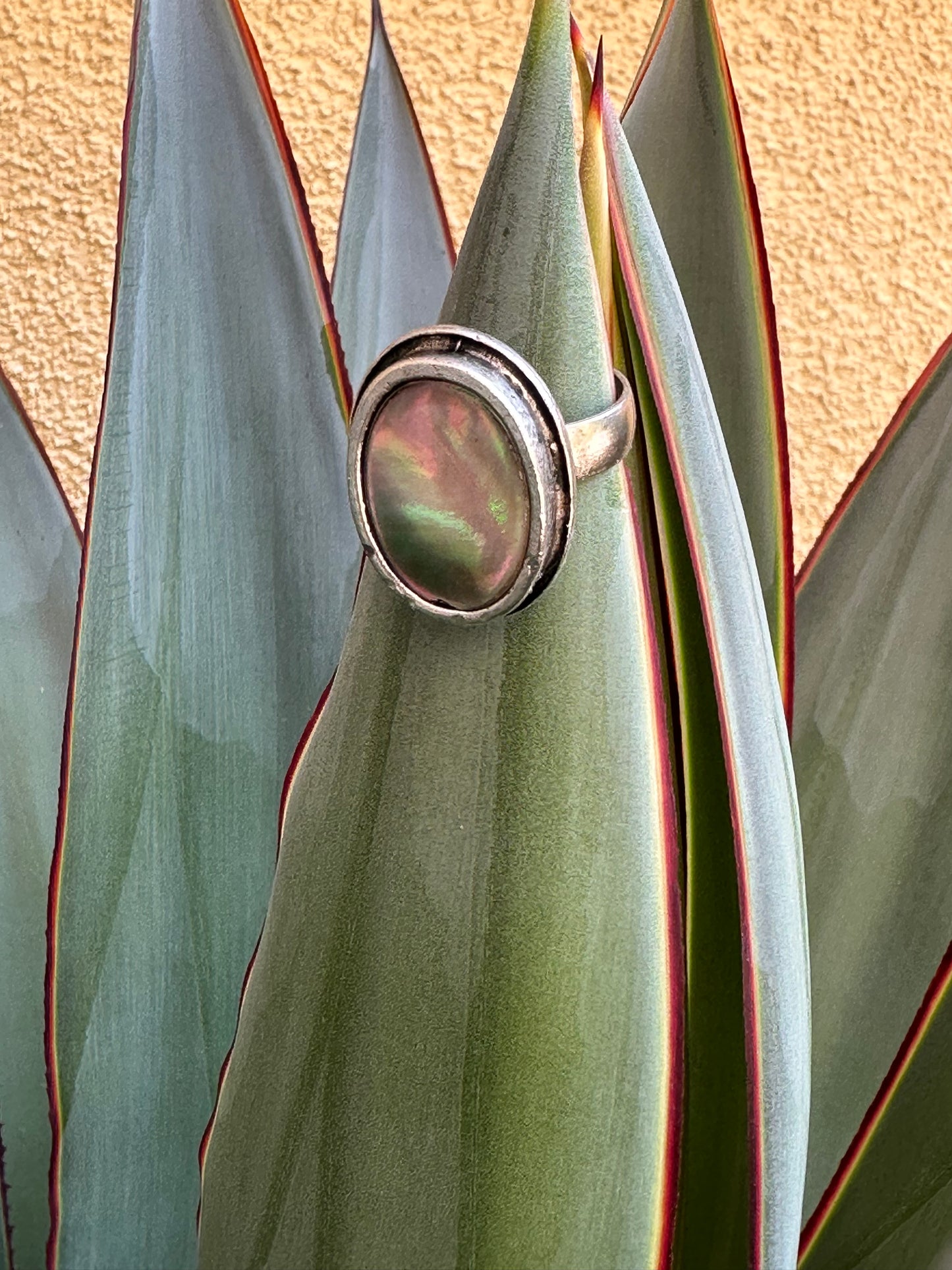 Ring "Stormy" Mother Of Pearl Ring