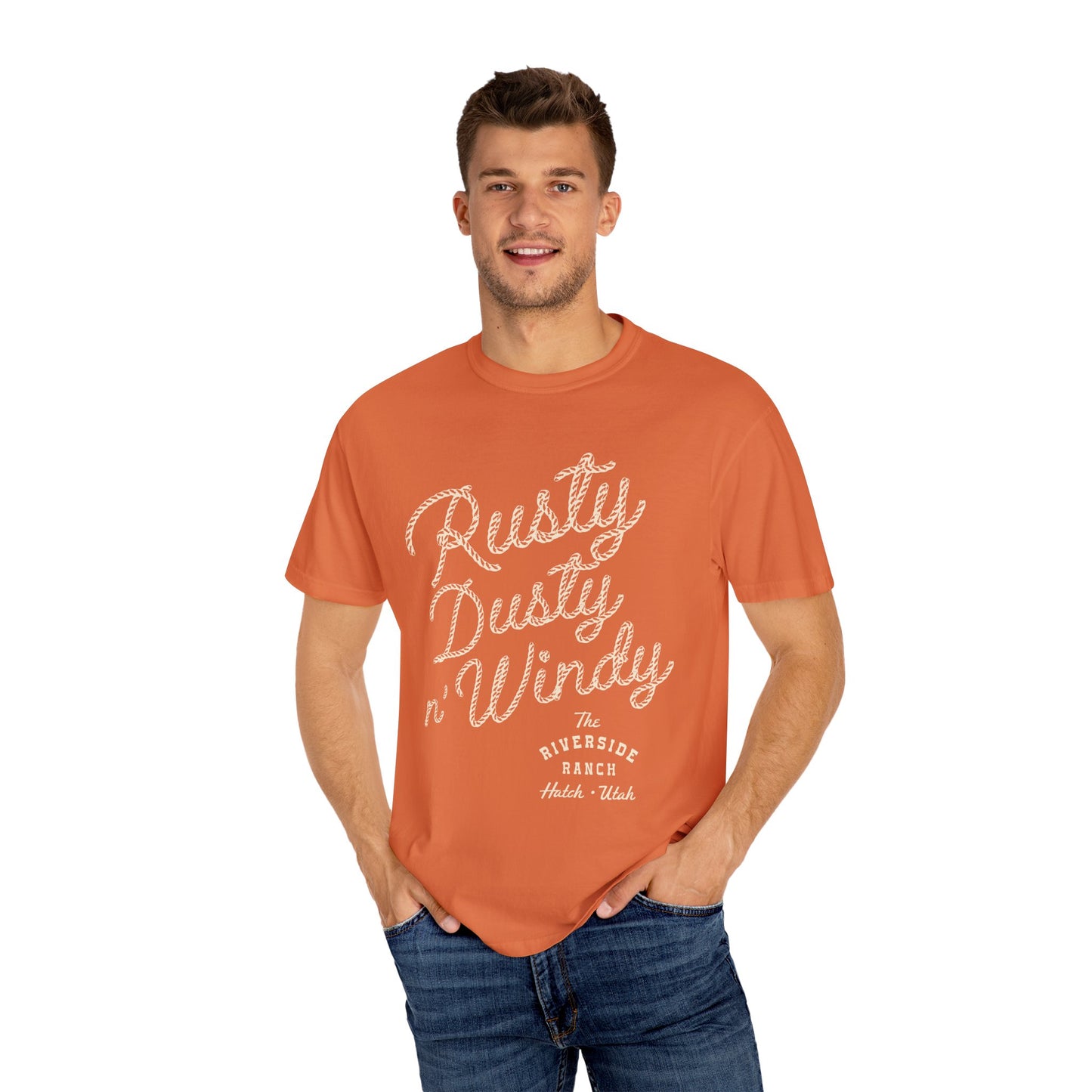 Rusty Dusty Unisex Garment-Dyed T-Shirt – Cozy Ranch Vibe